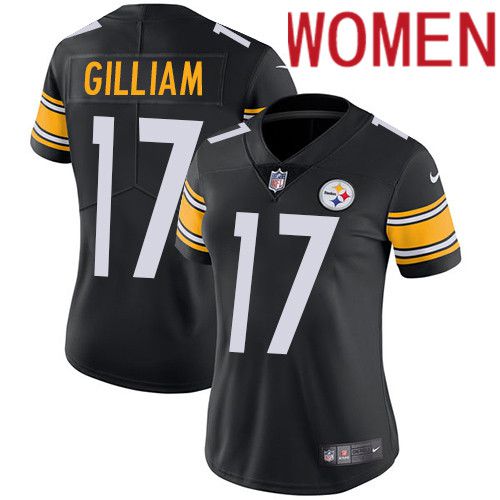 Women Pittsburgh Steelers #17 Joe Gilliam Nike Black Vapor Limited NFL Jersey->women nfl jersey->Women Jersey